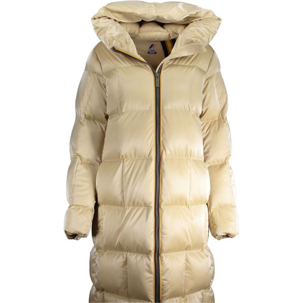 K-WAY Beige Polyester Women's Quilted Women's Jacket